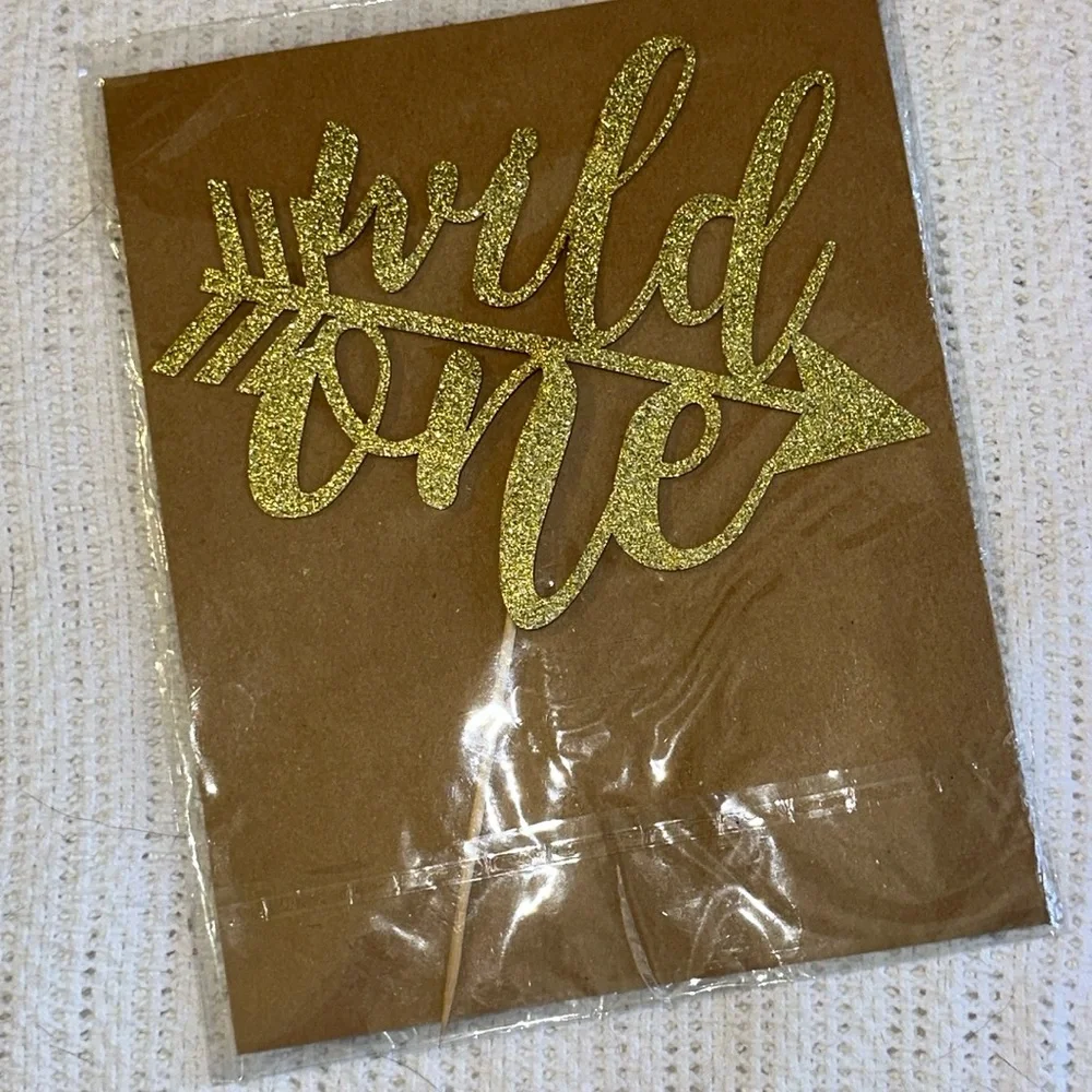Cake Topper Wild One - Arrow Wanderlust First Birthday Party Bachelorette Travel